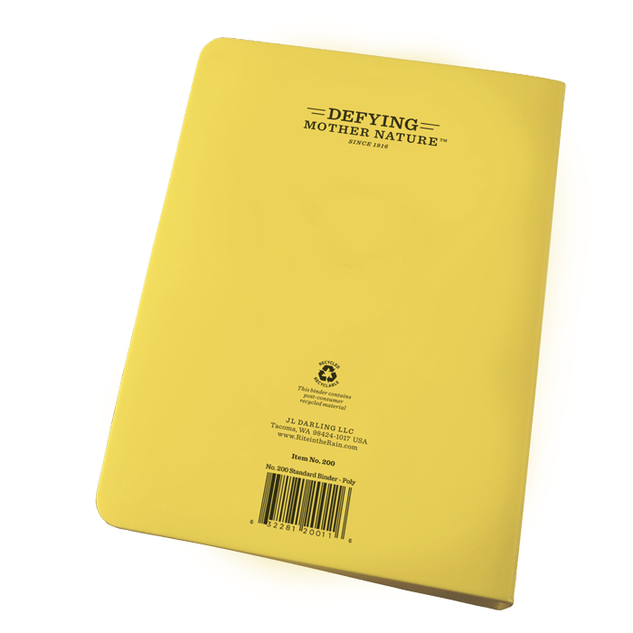 Rite in the Rain - Yellow Ring Binder - Elevated Climbing